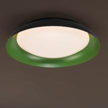 OSRAM Deckenleuchte Orbis Plate 19W Ø 31 cm - Dekorative Leuchte aus Stahl in Schwarz / Grün - dimmbar in drei Stufen durch wiederholtes Schalten