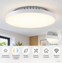OSRAM PLANON Frameless Round 300mm 19W 1750lm 3000K Warmweiß Ra80 LED Decken- und Wandleuchte Weiß IP20 120°