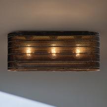 OSRAM Deckenleuchte Decor Cardboard Oval 3-flammig braun, aus Wellpappe