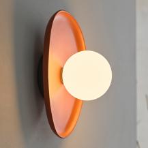 OSRAM Wandleuchte Decor Clay Nest aus Ton mit matter glaskugel mit G9 Fassung braun