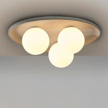 OSRAM Deckenleuchte Decor Concrete Nest aus Beton mit 3 x G9 Fassung grau - mit matten Glaskugeln