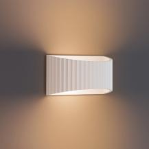 Osram Wandleuchte Decor Plaster Band Flat aus Gips in Weiß mit E27 Fassung