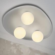 Osram Deckenleuchte Decor Plaster Nest aus Gips in Weiß mit 3 x G9 Fassung - mit matten Glaskugeln