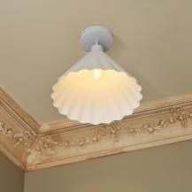 OSRAM Deckenleuchte Decor Pulp weiß Ø 31 cm aus Metall und Pappmaschee mit E27 Fassung