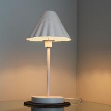 OSRAM Tischleuchte Decor Pulp weiß dimmbar aus Metall und Pappmaschee mit E14 Fassung