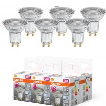 6er Pack OSRAM Superstar GU10 LED Strahler PAR16 36° Abstrahlwinkel 2,4W wie 35W neutralweiß dimmbarer Reflektor 90Ra