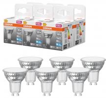 6er Set OSRAM GU10  LED STAR PAR16 Strahler 120° 5,6W wie 49W kaltes Licht mit breitem Lichtkegel 6500K