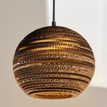 OSRAM Pendelleuchte BALLbraun, Ø 25 cm, aus Wellpappe