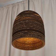 OSRAM Pendelleuchte BELL braun, Ø 26 cm, aus Wellpappe