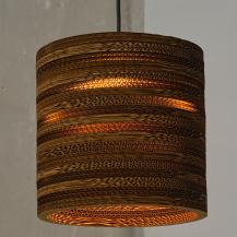 OSRAM Pendelleuchte Cylinder braun, Ø 25 cm, aus Wellpappe