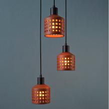 OSRAM Pendelleuchte Decor Clay Windows aus Ton mit E27 Fassung braun
