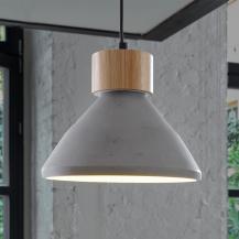 OSRAM Beton Hängelampe CONCRETE WOOD grau Ø 22 cm  E27