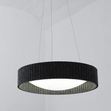 Osram Imposante Pendelleuchte Felt Cylinder aus Filz und Metall in Anthrazit mit warmweißem Licht Ø 50 cm