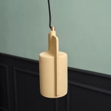 Osram Imopsante Pendelleuchte Decor Mold aus Beton und Metall in Gold mit E27-Fassung Ø 16 cm