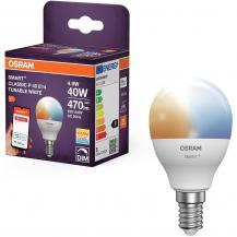 OSRAM SMART+ LED Tropfenlampe E14 Zigbee DIMM 4,9W wie 40W Tunable white