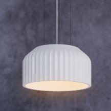 Osram Pendelleuchte Decor Plaster Routes aus Gips in Weiß mit E27 Fassung Ø 30 cm