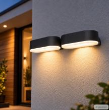 LEDVANCE ENDURA STYLE MINI SPOT II LED-Außenwandstrahler 13,5W 630 lm 3000K Warmweiß 2-flammig Dunkelgrau IP44
