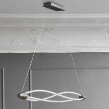 Osram Pendelleuchte Decor Swirl in Dunkelgrau / Transparent dimmbar mit warmweißem Licht - auffälliges Filament-Design