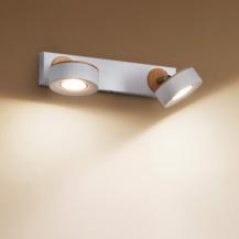 OSRAM LED Decor Spot Pluto 2er Wand- und Decken Strahler Weiß mit flexiblen Strahlern