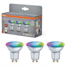 3er Pack OSRAM SMART+ Matter LED Spot GU10 WiFi 4,7W 45° RGBW Farbwechsel dimmbar - steuerbar per App und Sprachassistenten wie Alexa, Google Home, dimmbar, mit Matter