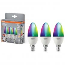 3er-Pack OSRAM E14 SMART+ MATTER Classic B40 LED-Lampe 4,9W wie 40W Multicolor 2700-6500K - Matter over WiFi, App- und Sprachsteuerung, 16 Mio. Farben