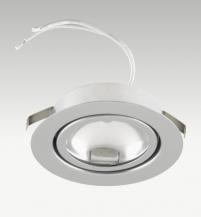 EVN 425014 Deckeneinbauleuchte Chrom rund G4 12 V AC/DC mit Glasabdeckung für Möbeleinbau und Deckeneinbau Einbaudurchmesser 60 mm