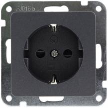 ChiliTec MILOS Schutzkontakt-Steckdose Anthrazit 250 V 16 A ohne Rahmen – 23036