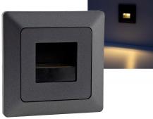 ChiliTec MILOS LED-Einbauleuchte COB Anthrazit 1,5 W 3000 K 110 lm 80 × 80 mm – 23048