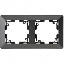 ChiliTec MILOS 2-fach Abdeckrahmen Anthrazit 150 × 80 mm