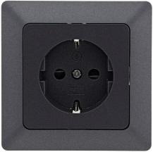 ChiliTec MILOS Schutzkontakt-Steckdose Anthrazit 250 V 16 A – 23745