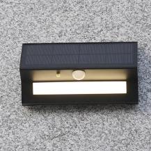 ChiliTec LED Solar Wandleuchte "SWL-AS400" IP44, warmweiß 3000K, PIR Sensor