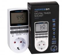 THORGEON Digitale Zeitschaltuhr Steckdose 24/7 16A 3680W 230V Timer