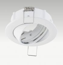 EVN 515001 Schwenkbare Deckeneinbauleuchte ohne Fassung Weiß 12 V schwenkbar 40° Einbaudurchmesser 75 mm