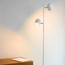 Lucide SKANSKA LED Stehlampe 2x5W 3000K 3-StepDim Weiß Modern Metall