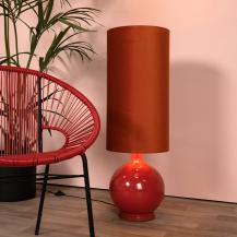 Lucide ESTERAD Stehlampe Ø34 cm Orange E27 Retro Design 100 cm