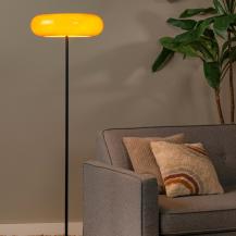 Lucide SENTINO Stehlampe Ø40cm 3xG9 Orange Retro Design