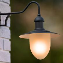 Lucide ARUBA - Wandleuchte Außen - Ø 25 cm - 1xE27 - IP44 - Schwarz