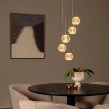 Lucide CINTRA Pendelleuchte Ø32cm LED 5x4,7W 2700K Transparent dimmbar