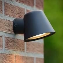 Lucide DINGO-LED – Wandleuchte Innen & Außen – LED dimmbar – GU10 – 1x5W 3000K – IP44 – Anthrazit