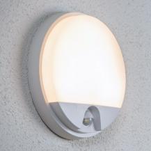 Lucide HUPS IR – LED Außenwandleuchte Ø21 cm 1x10W 3000K IP54 Weiß mit Bewegungssensor