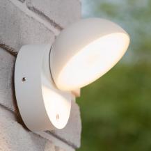 Lucide FINN Wandleuchte Innen/Außen LED 12W 3000K IP54 Weiß mit Tag/Nacht-Sensor