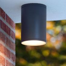 Lucide TUBIX Außen-Deckenstrahler E27 IP54 Anthrazit