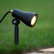 Lucide SPIKE Gartenstrahler Ø6,5 cm GU10 LED 5W 3000K IP54 Schwarz