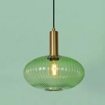 Lucide MALOTO Pendelleuchte Ø30 cm Amber Glas E27 dimmbar Retro