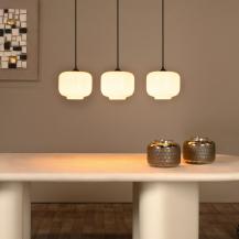 Lucide MEDINE Pendelleuchte 3xE27 Opal Glas modern höhenverstellbar dimmbar