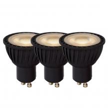  Lucide MR16 - Led Lampe - Ø 5 cm - LED Dim. - GU10 - 3x5W 3000K - Schwarz - Set von 3