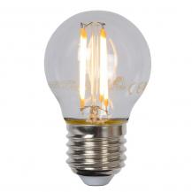 Lucide G45 LED Glühfadenlampe E27 Ø4,5 cm 4W 2700K dimmbar Transparent
