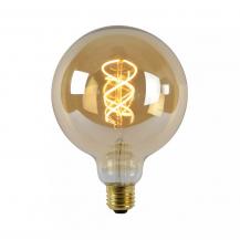 Lucide G125 LED Glühfadenlampe Ø12,5cm E27 4,9W 2200K Amber dimmbar