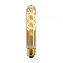 Lucide T32 LED Glühfadenlampe Ø3cm E27 4,9W 2200K Amber dimmbar Rohrform