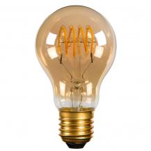 Lucide A60 LED Glühfadenlampe Ø6cm E27 4,9W 2200K Amber dimmbar